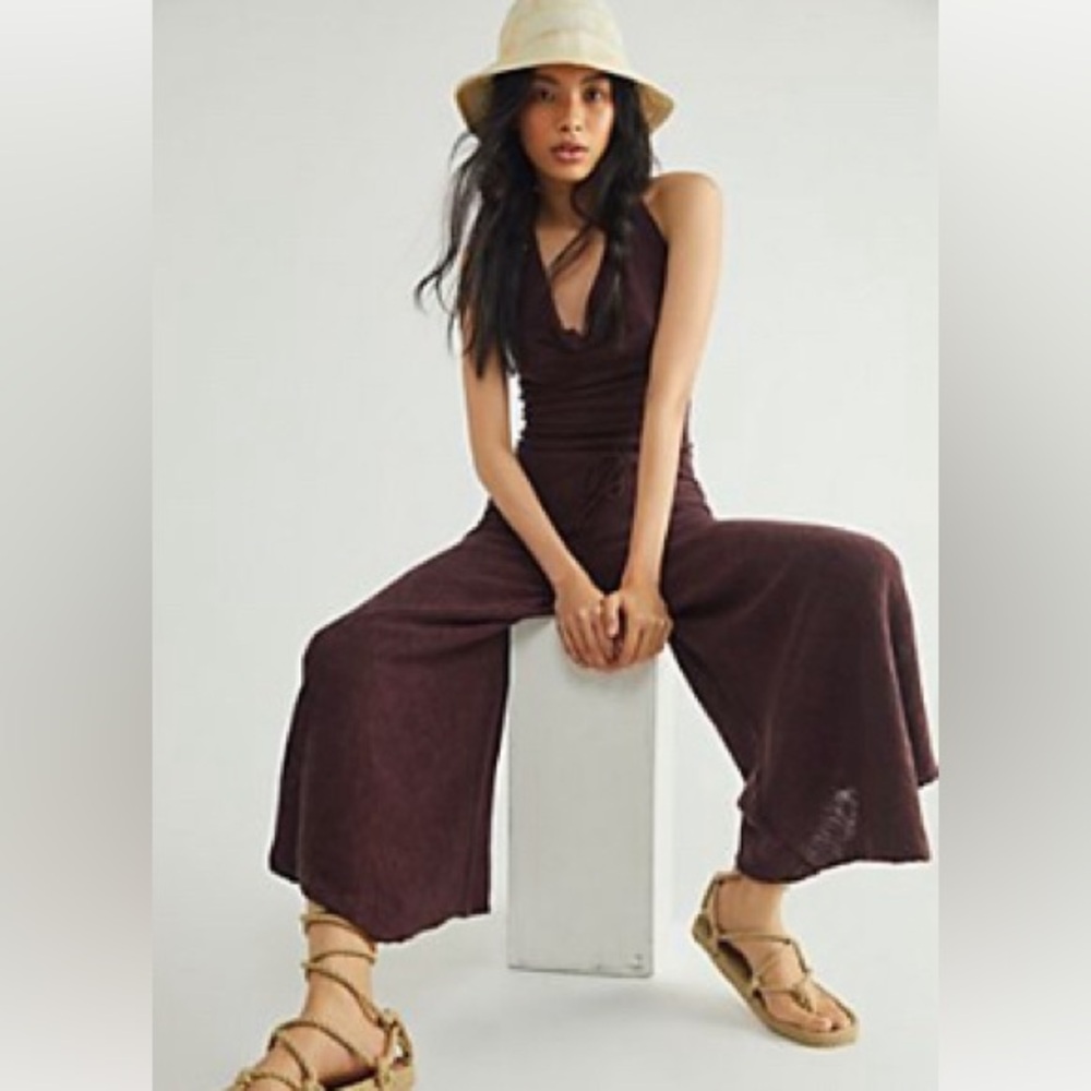 Free People Brown Everly Sweater One-piece size Medium